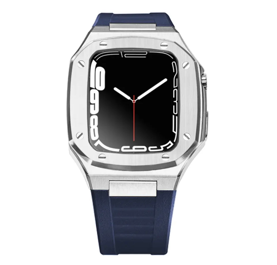 APPLE WATCH CASE STEEL- BLUE SILVER - AX BAND