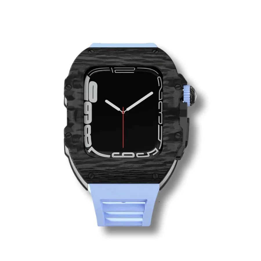APPLE WATCH CASE CARBON TITANIUM- BLUE - AX BAND