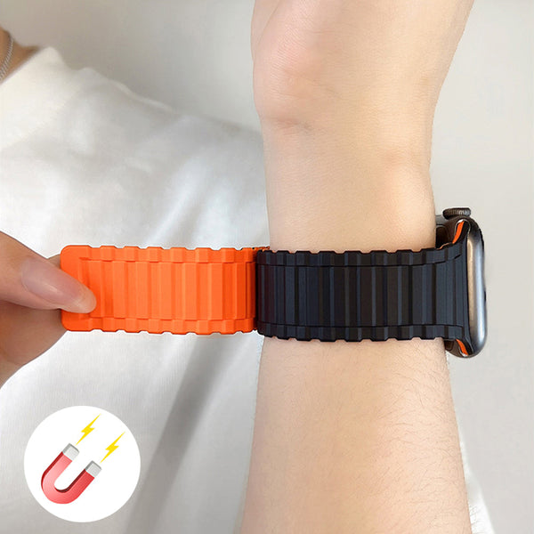 Magnetic Silicon Strap Ultra - Black/Orange