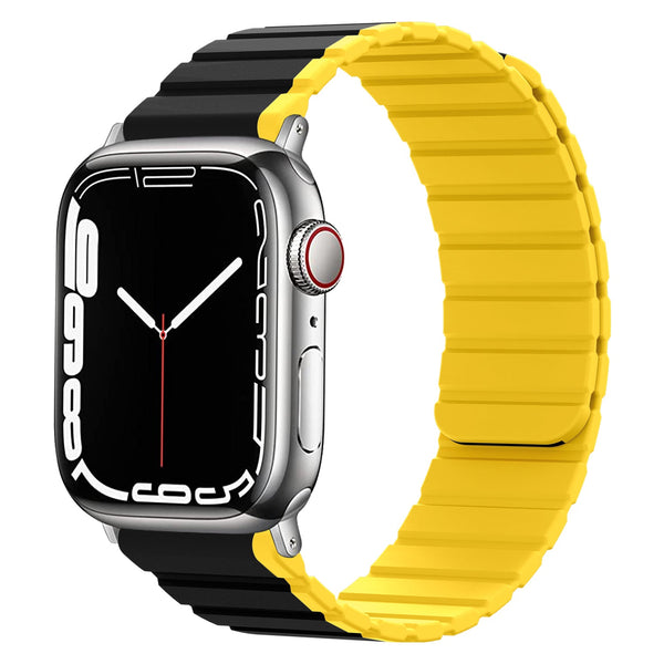 Magnetic Silicone Strap - Black/Yellow